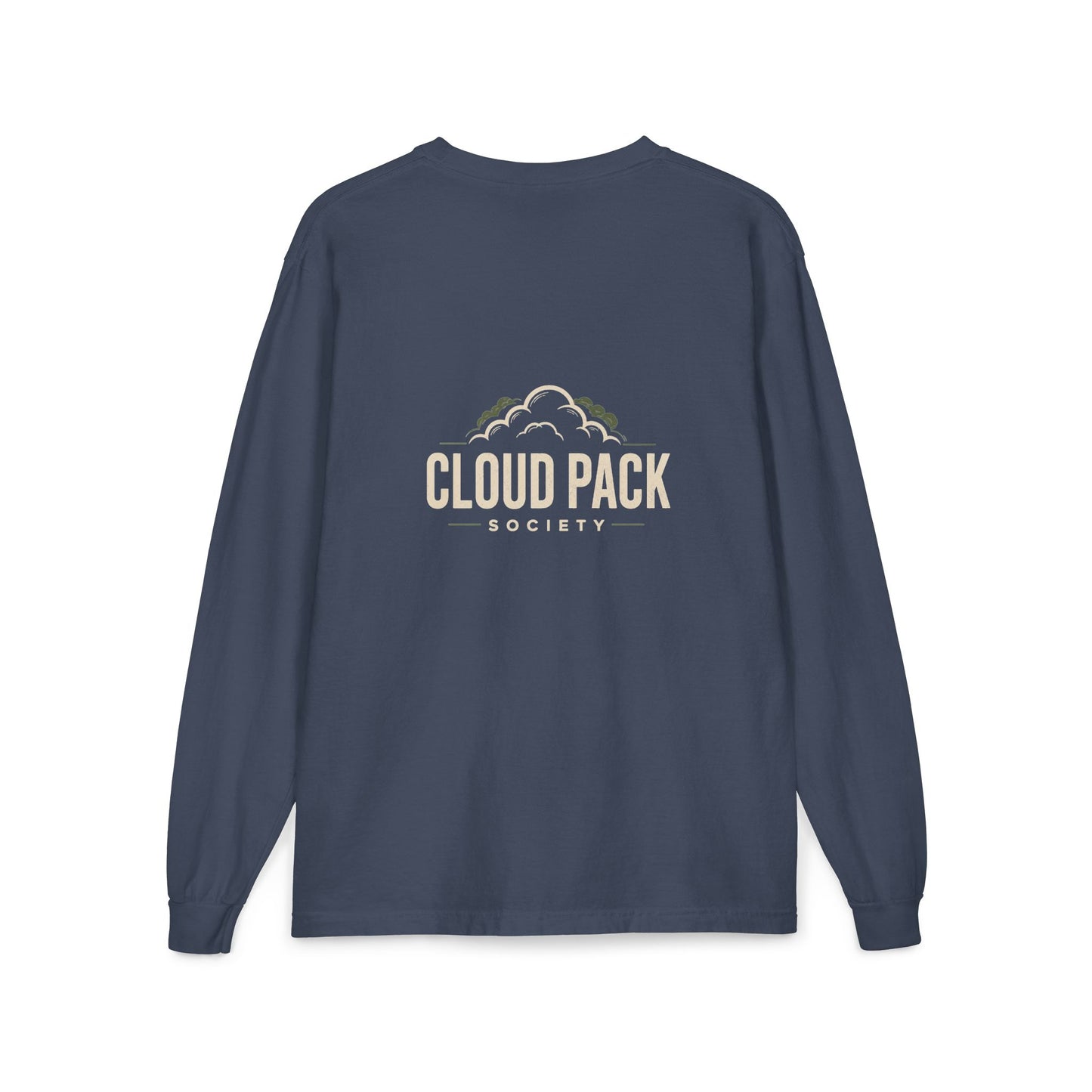 Cloud Pack Society Long Sleeve Pocket Tee — Mountain Logo Outdoor Shirt