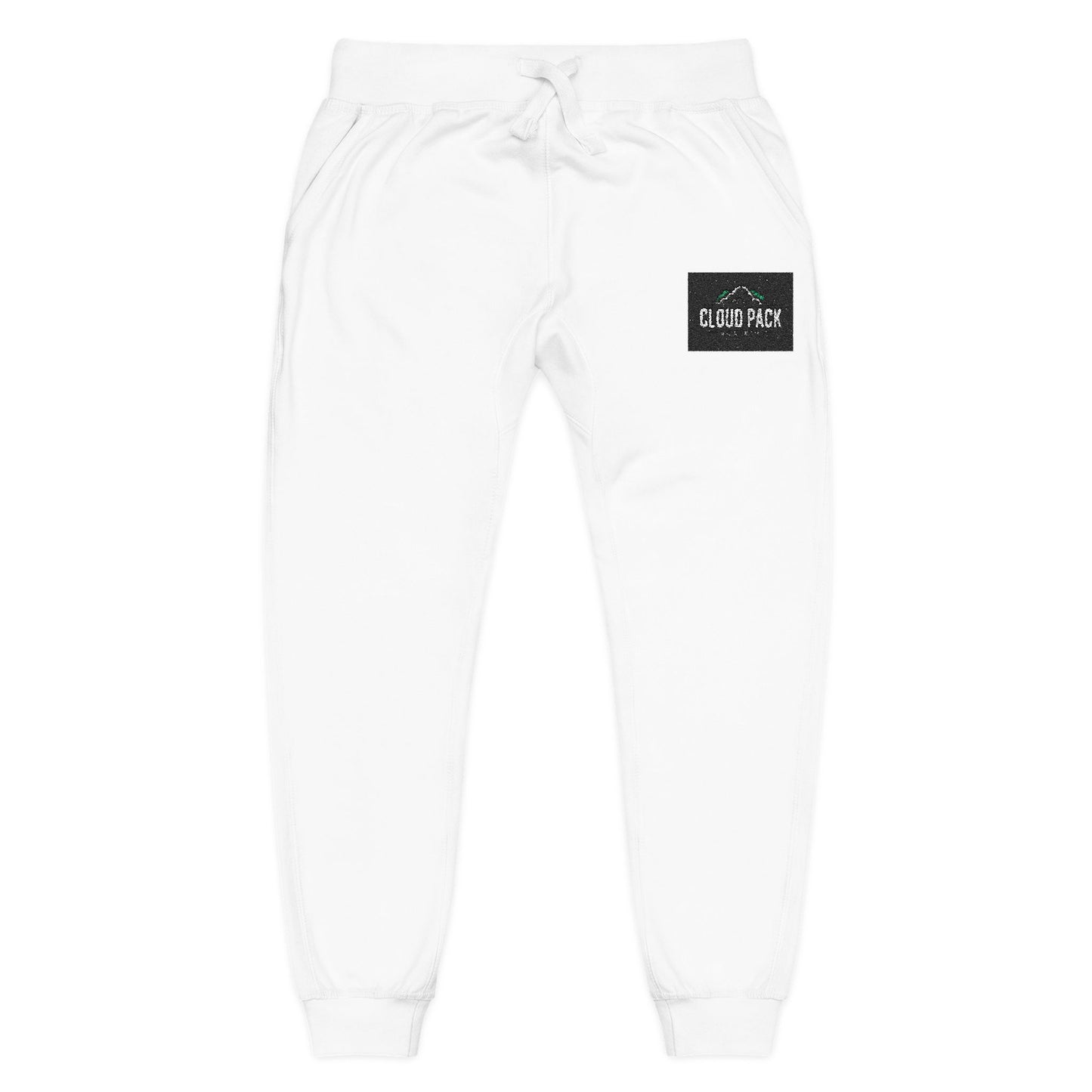 Embroidered Cloud Logo Fleece Sweatpants — Cozy Casual Joggers