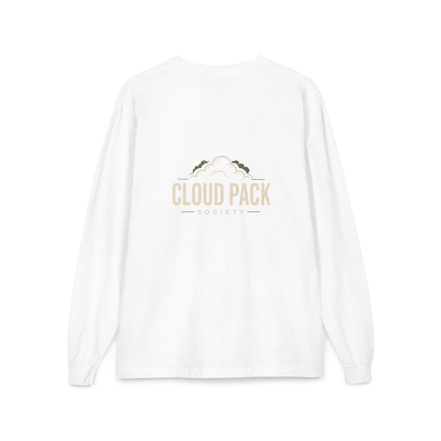 Cloud Pack Society Long Sleeve Pocket Tee — Mountain Logo Outdoor Shirt