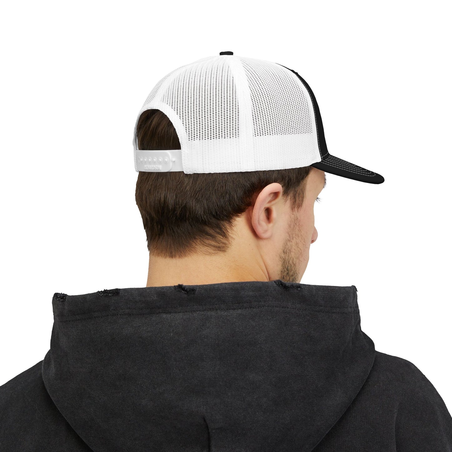 Cloud Pack Trucker Cap — Embroidered Mountain & Cloud Snapback Hat
