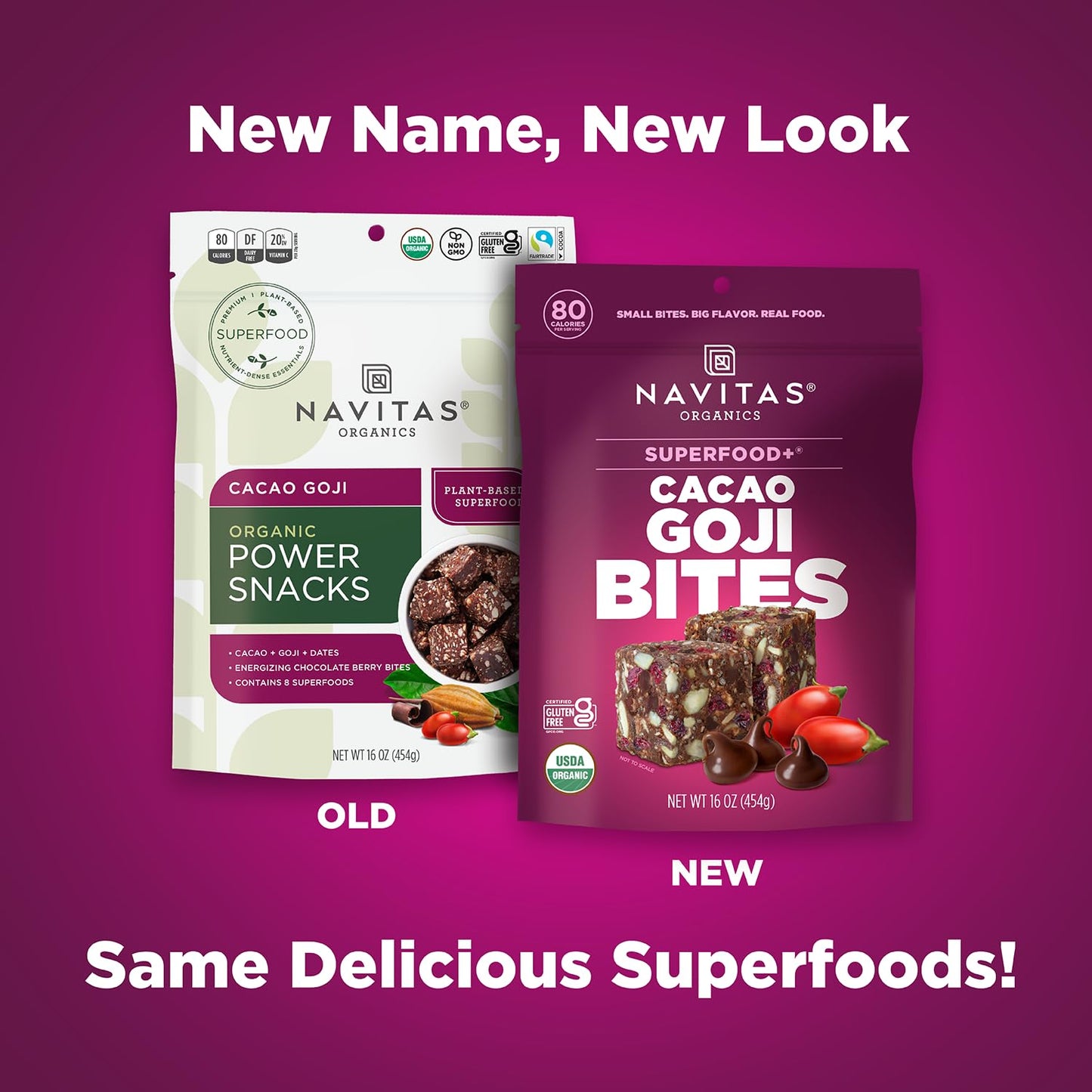 Navitas Organics Chocolate Brownie Superfood+ BITES – Power Snacks – All Natural Plant Based – Clean Energy & Nutrition – USDA Organic, Non GMO, Gluten Free, Kosher, Vegan (8oz. Bag 11 Servings)