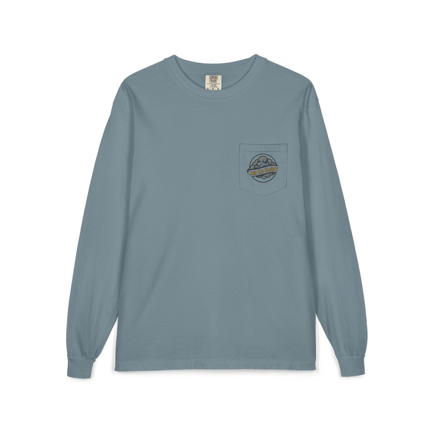Cloud Pack Society Long Sleeve Pocket Tee — Mountain Logo Outdoor Shirt