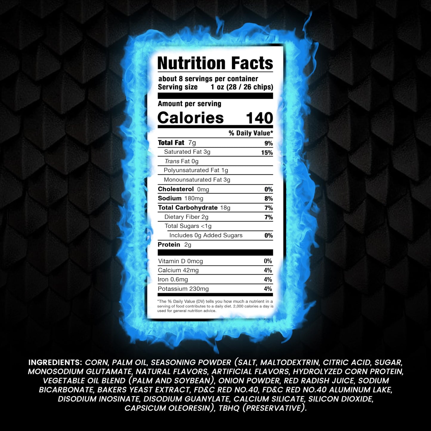 Taqueritos Dragon Ice, Spicy Rolled Corn Tortilla Chips, 8 oz (Pack of 2)