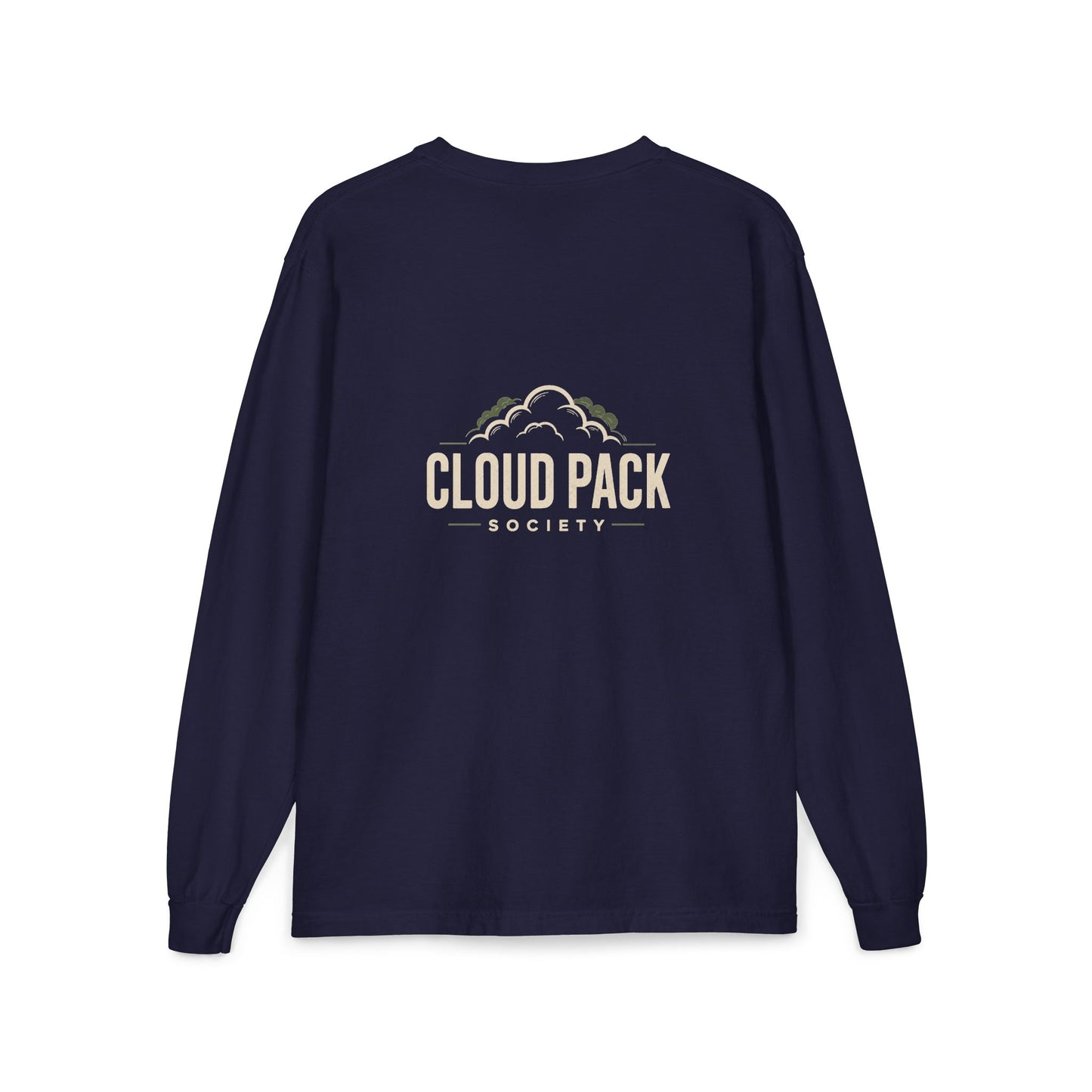 Cloud Pack Society Long Sleeve Pocket Tee — Mountain Logo Outdoor Shirt