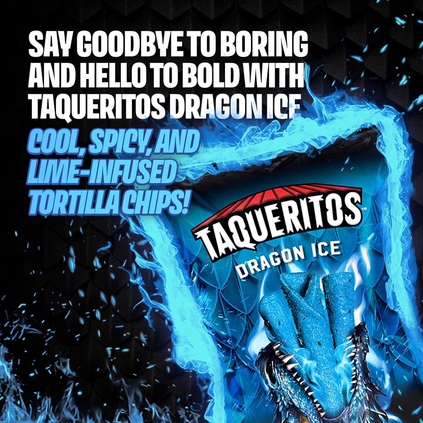 Taqueritos Dragon Ice, Spicy Rolled Corn Tortilla Chips, 8 oz (Pack of 2)
